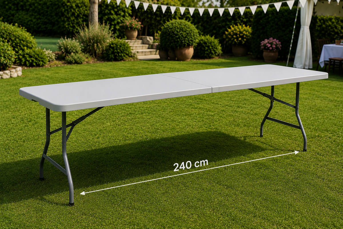 Table rectangulaire 240cm PEHD 8/10 pers.