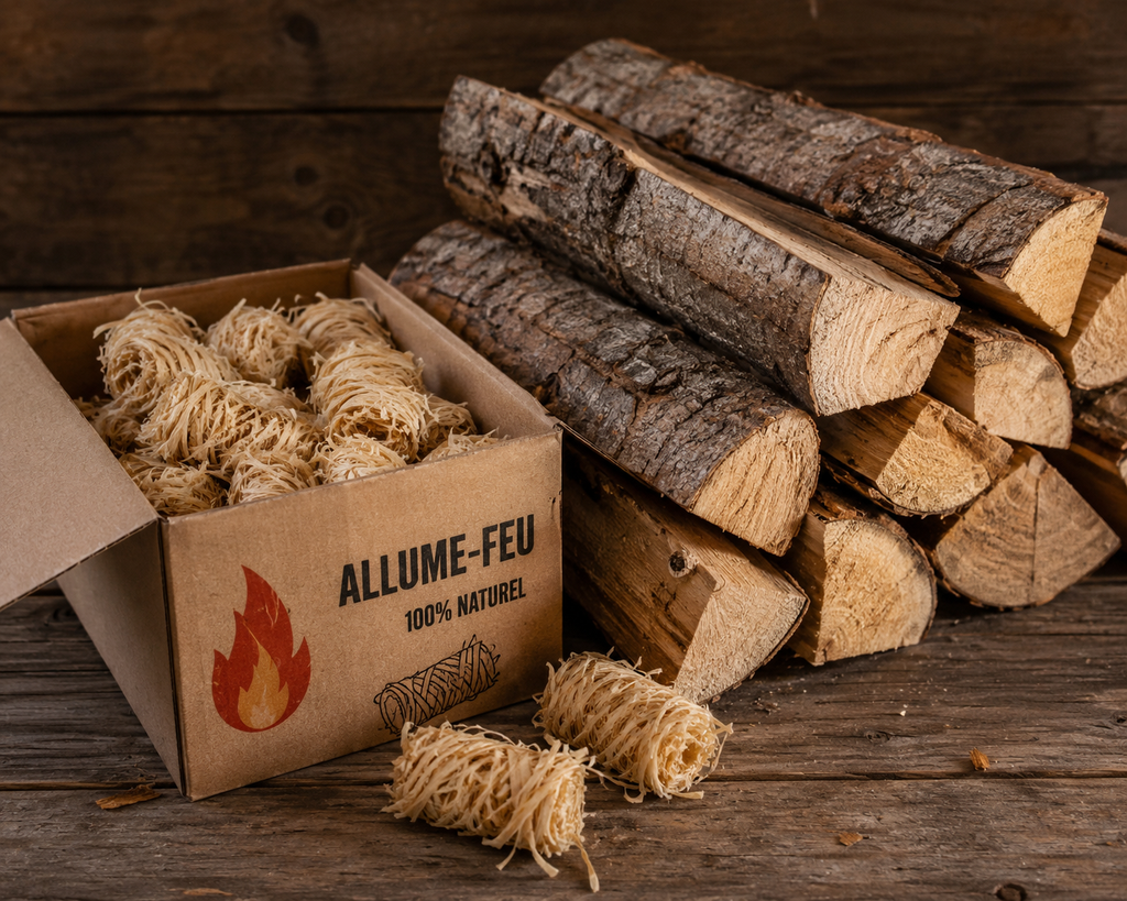 Bois + Allume feu