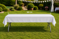 Nappe blanche table rectangulaire 180cm