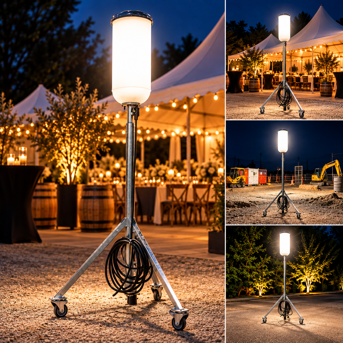 Éclairage sur pieds LED 250m2