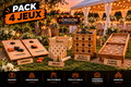 PACK 4 jeux bois